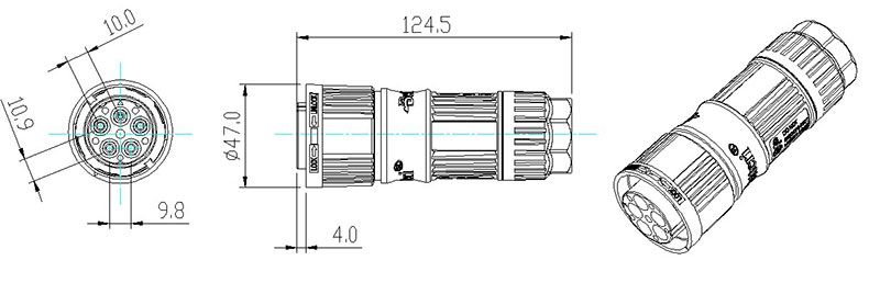 AC 3-phase connector AC 3-phase connector