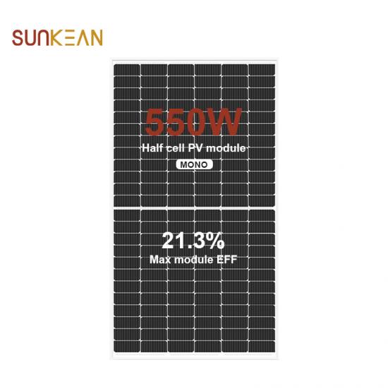 Half cut 550W 182mm cell size solar panel
